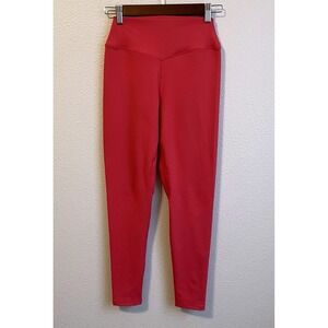 Balance Athletica Women XS High Waisted Leggings Coral Pink V-Waist Yoga